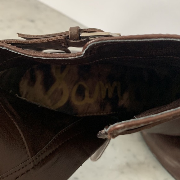 Sam Edelman brown leather ankle booties boots Maddox 8M - Picture 8 of 12